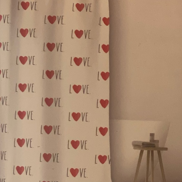 Rae Dunn "LOVE" Shower Curtain Liner - Picture 2 of 4
